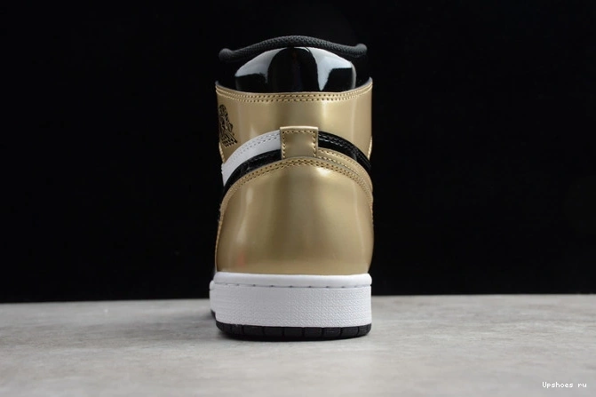 Jordan Patent Gold  High 1 Retro Toe 861428-007 NRG 1207